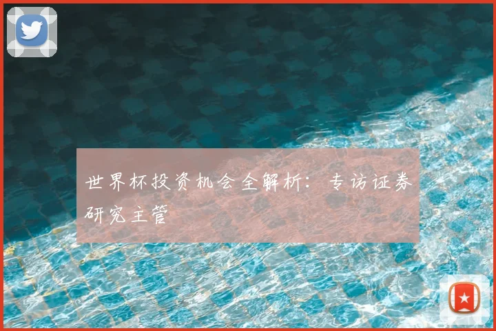 世界杯投资机会全解析:专访证券研究主管