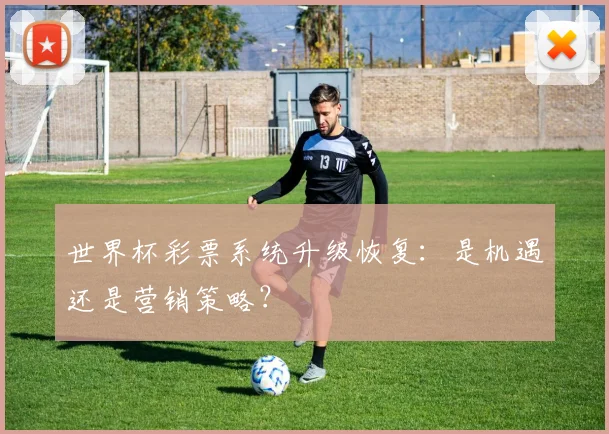 世界杯彩票系统升级恢复：是机遇还是营销策略？